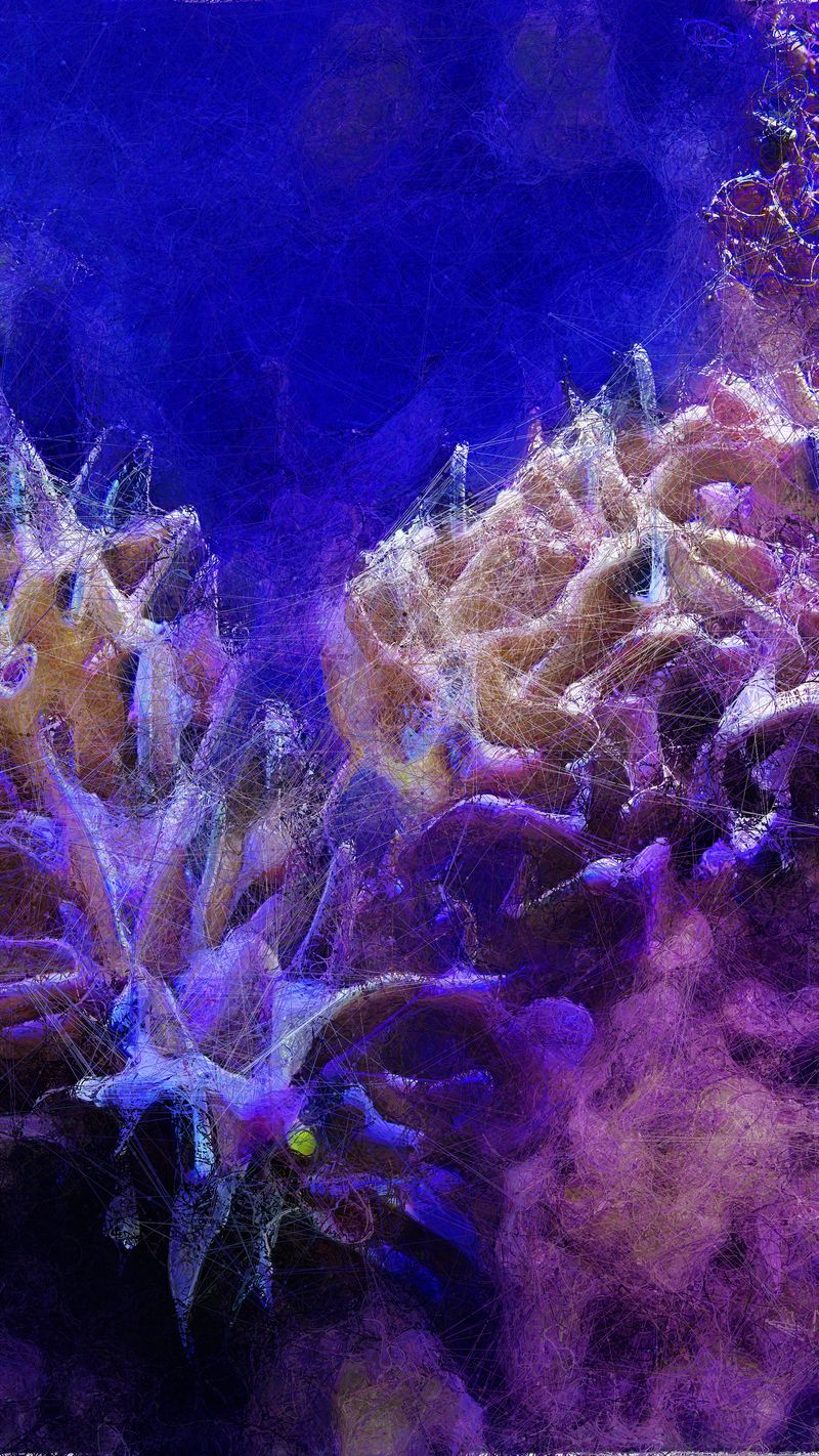 Machine Hallucinations - Coral - Generative AI Data Painting C #34